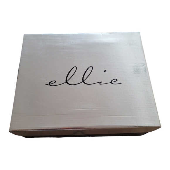 Ellie Heels Women's Size 11 Silver Open Toe With Buckle Ankle Straps 5.5" Shoe - Picture 3 of 13